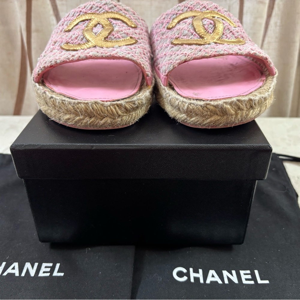 Chanel Espadrille Slides View 5